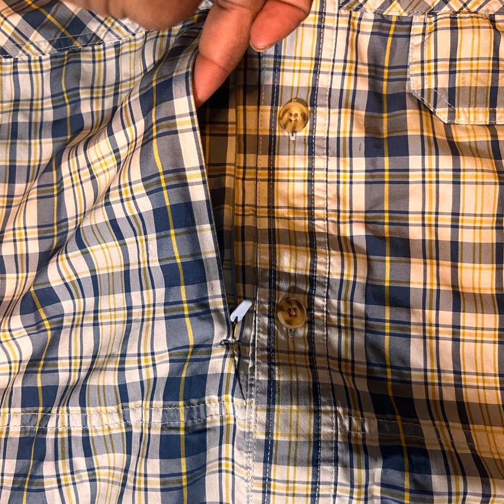 Duluth Trading Co. Plaid Button Up Shirt Hidden Pockets Vented Back 2XL - Picture 2 of 9